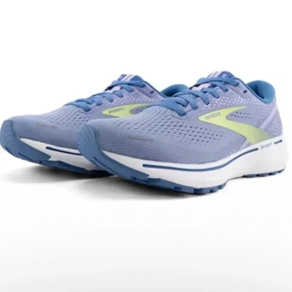 Brooks Ghost 14 Women Neutral Running Purple Impression /Dutch/ Lime Size 10 - Picture 2 of 12